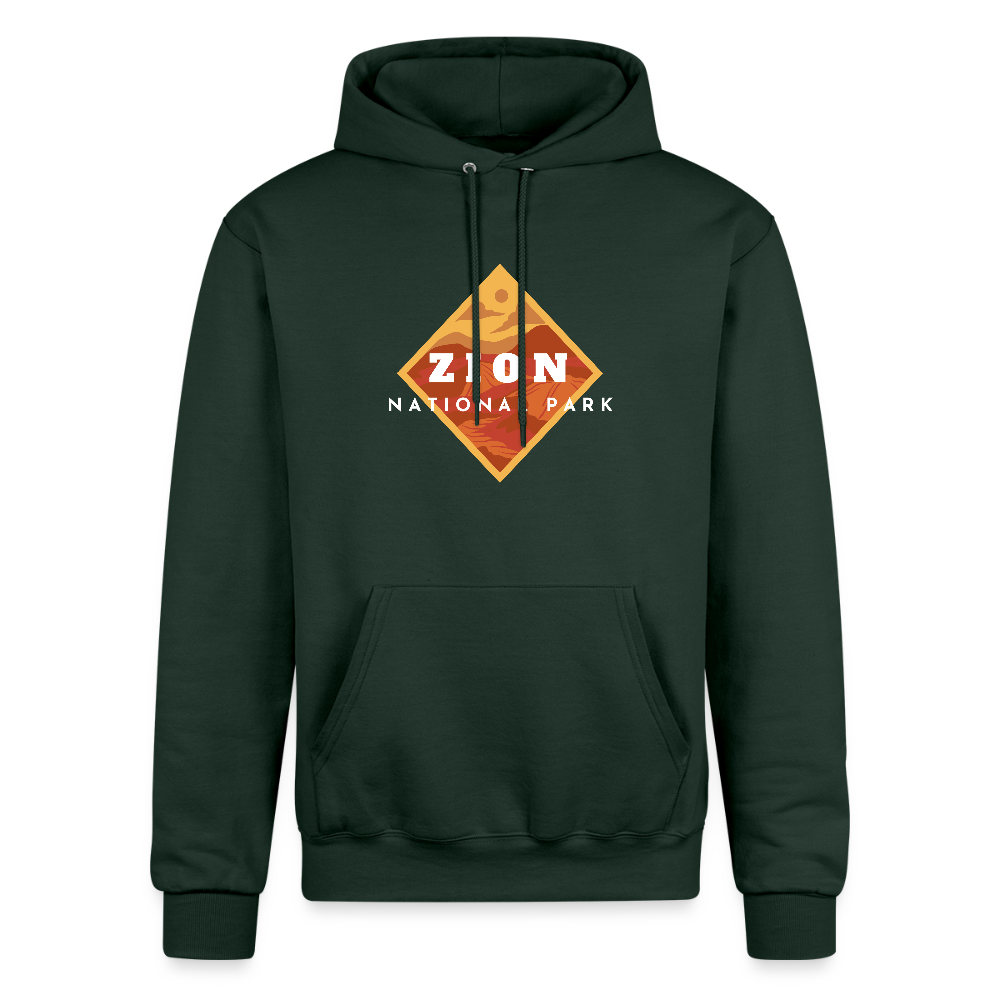 Zion - Champion Powerblend Hoodie - Dark Green