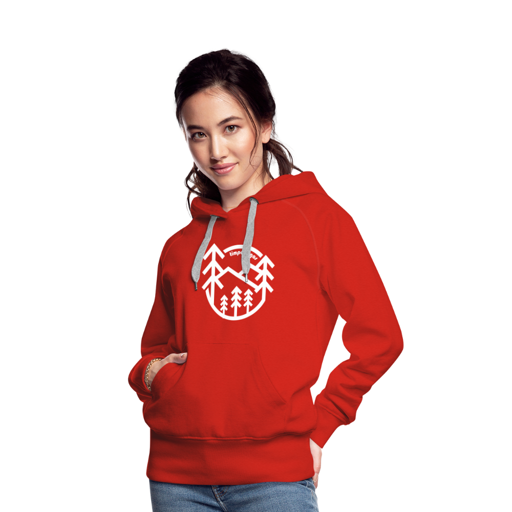 Retro Forest - Women’s Fitted Hoodie - red