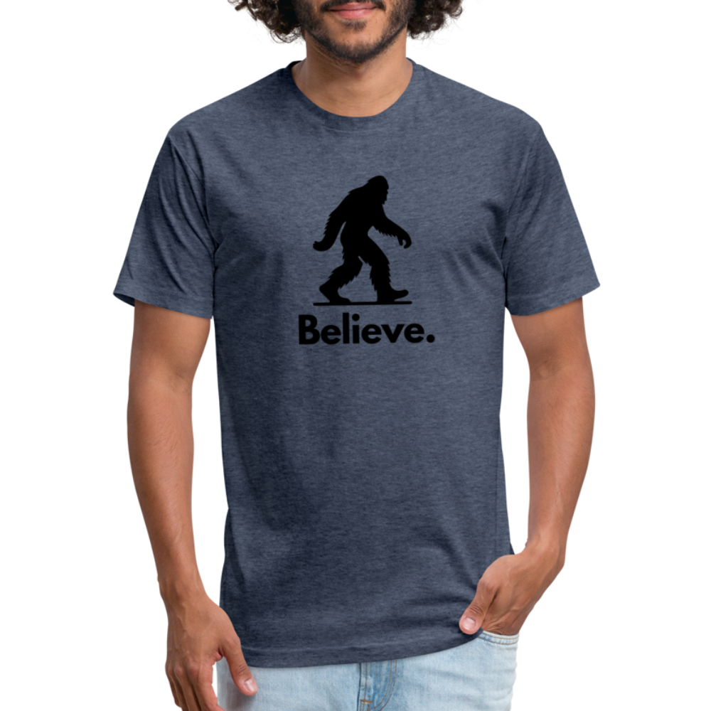 Believe (Bigfoot) - Premium Graphic Tee - heather navy