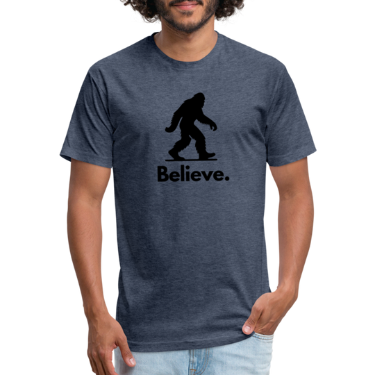 Believe (Bigfoot) - Premium Graphic Tee - heather navy