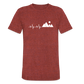 Mountain Pulse - Tri-Blend T-Shirt - heather cranberry