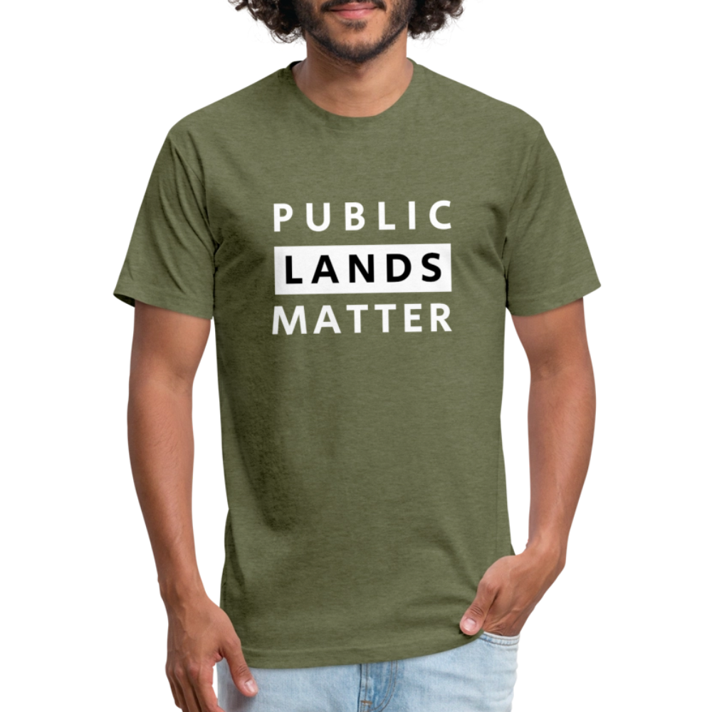 Public Lands Matter - Premium Graphic Tee - heather military green