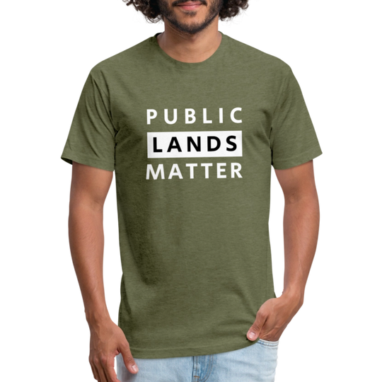 Public Lands Matter - Premium Graphic Tee - heather military green