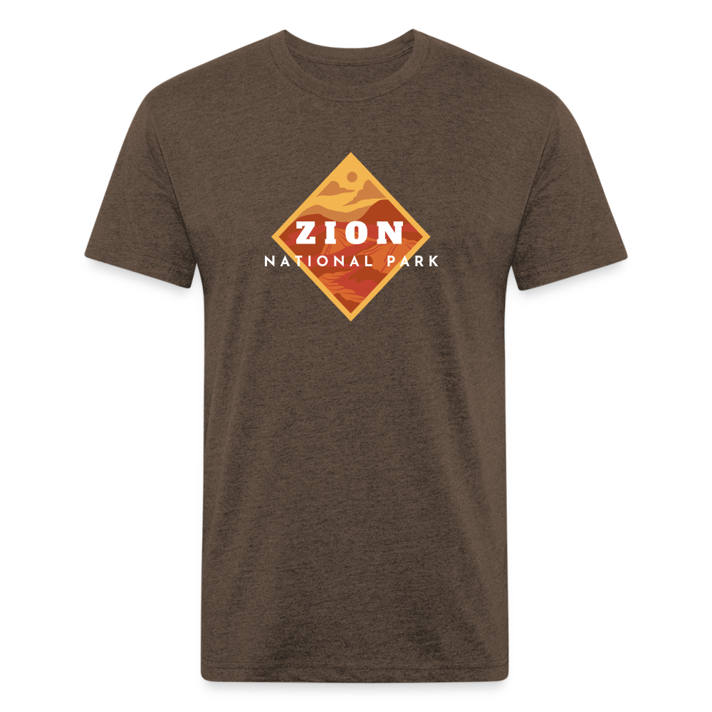 Zion National Park - Premium Graphic Tee - heather espresso