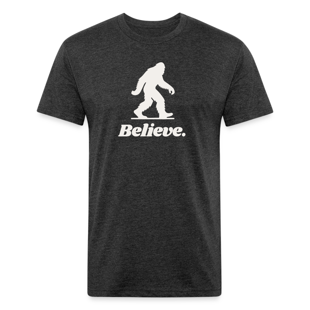 Believe (Bigfoot/White) - Premium Graphic Tee - heather black