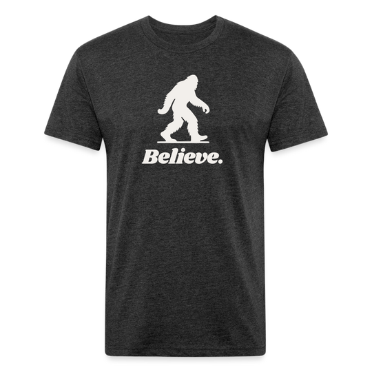 Believe (Bigfoot/White) - Premium Graphic Tee - heather black