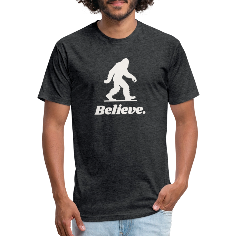 Believe (Bigfoot/White) - Premium Graphic Tee - heather black