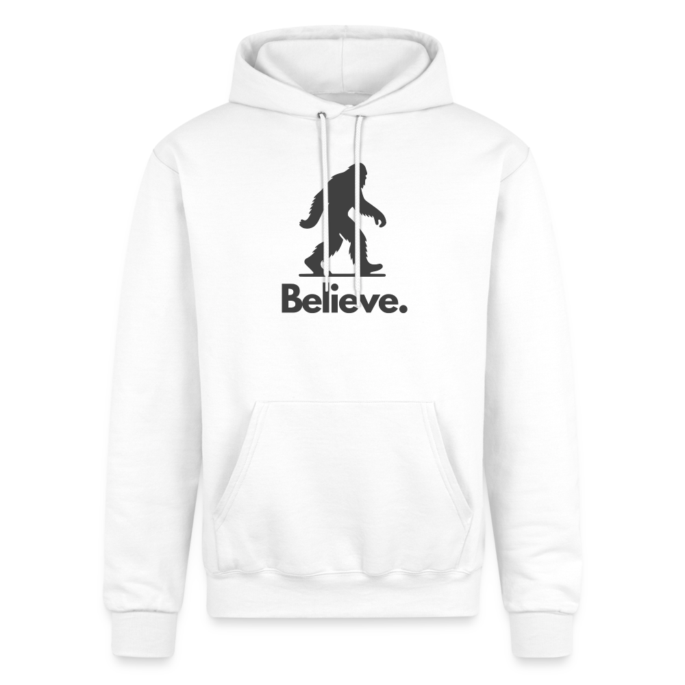 Believe (Bigfoot) - Champion Powerblend Hoodie - white