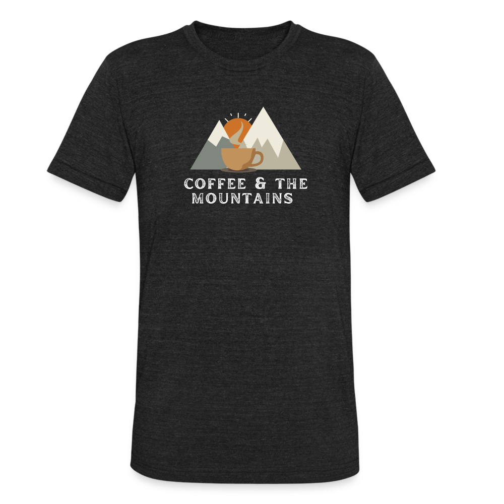 Coffee & the Mountains - Tri-Blend T-Shirt - heather black