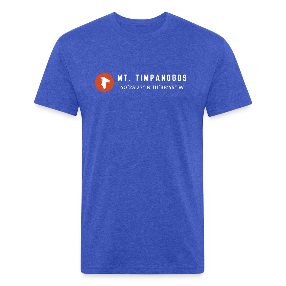 Mt. Timpanogos (Coordinates) - Premium Graphic Tee - heather royal