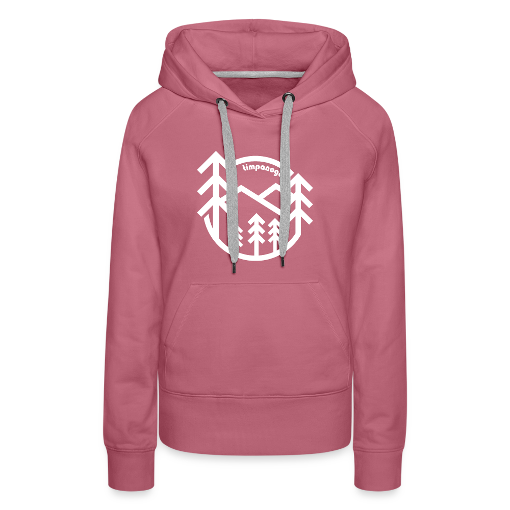 Retro Forest - Women’s Fitted Hoodie - mauve