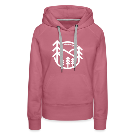 Retro Forest - Women’s Fitted Hoodie - mauve