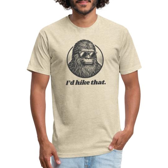 I'd Hike That (Bigfoot) - Premium Graphic Tee - heather cream