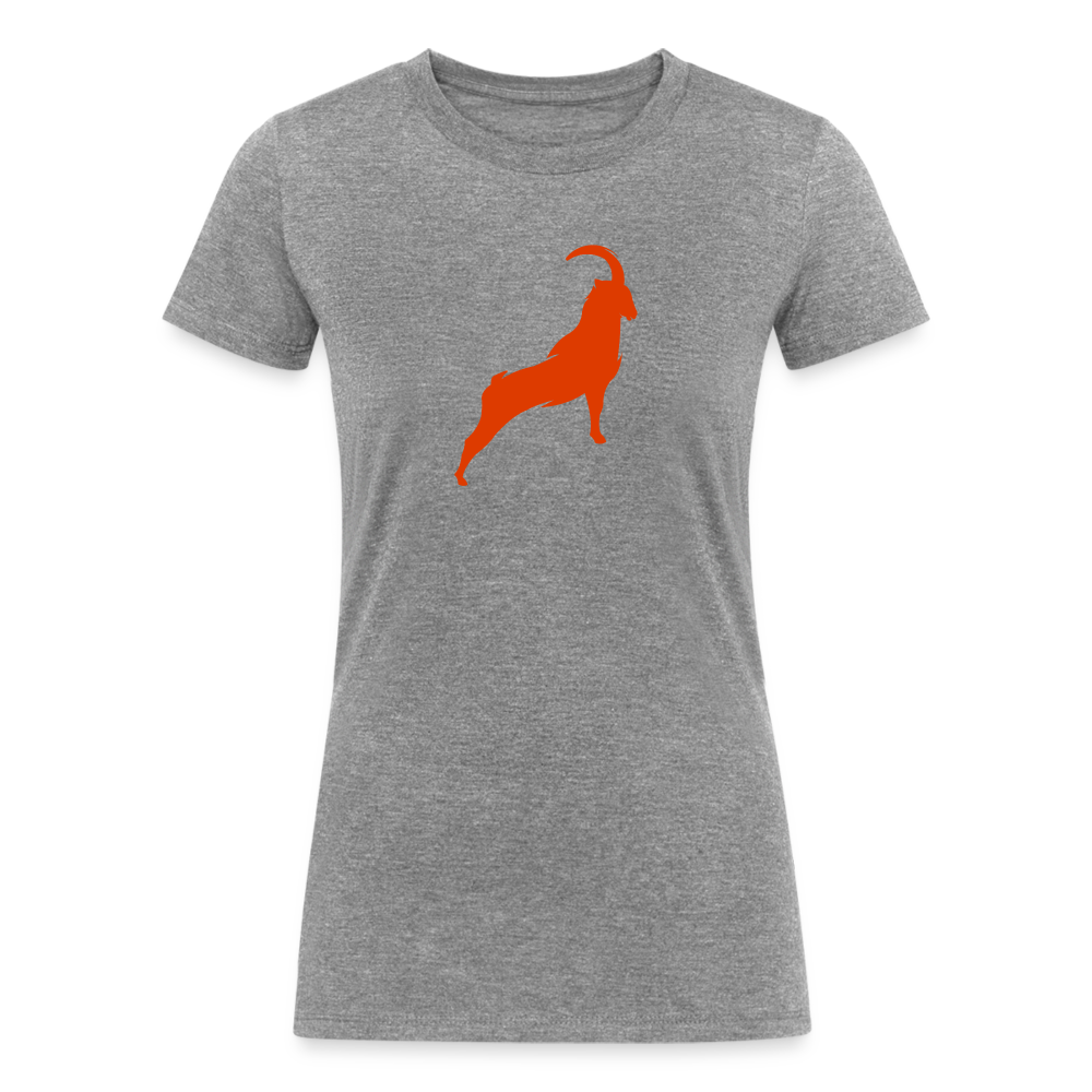 Goat Icon - Women's Tri-Blend Organic T-Shirt - heather gray