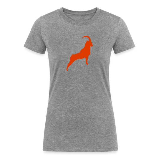 Goat Icon - Women's Tri-Blend Organic T-Shirt - heather gray