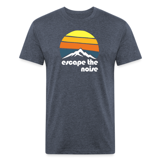 Escape the Noise - Premium Graphic Tee - heather navy