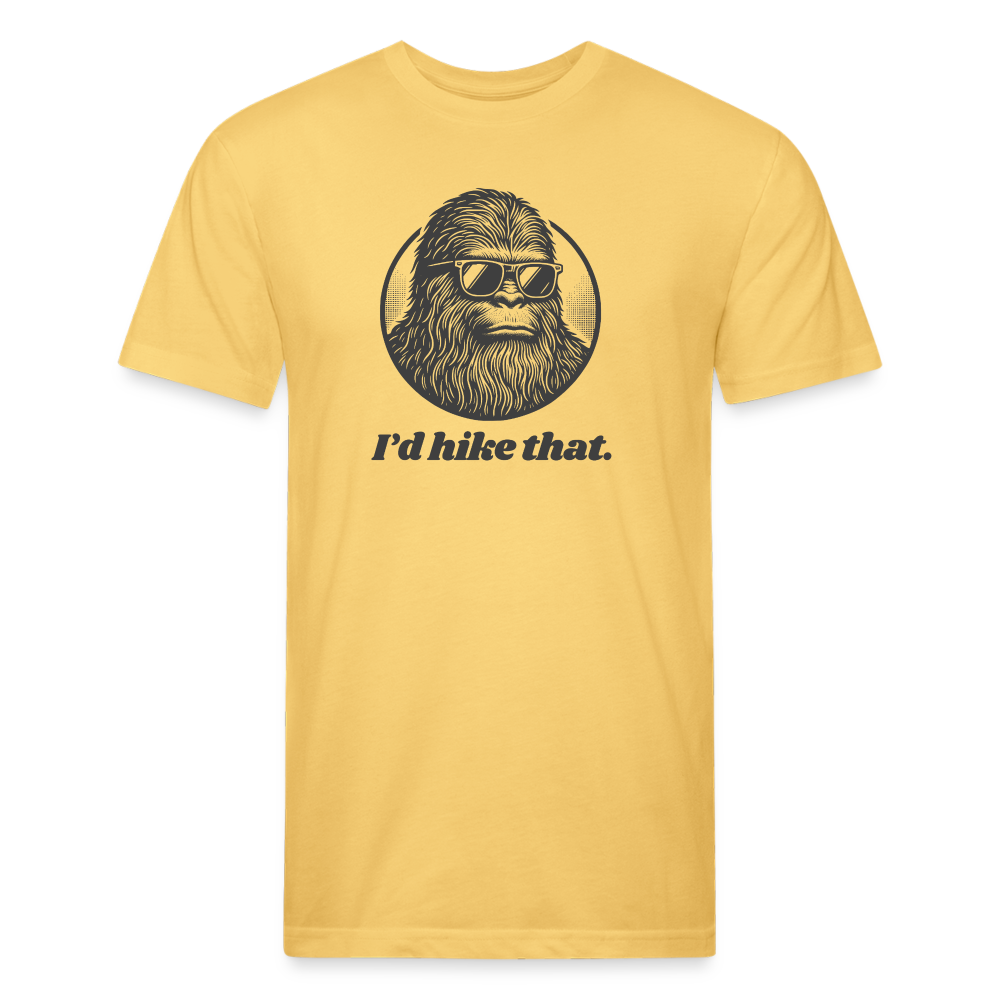 I'd Hike That (Bigfoot) - Premium Graphic Tee - pastel yellow