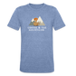 Coffee & the Mountains - Tri-Blend T-Shirt - heather blue