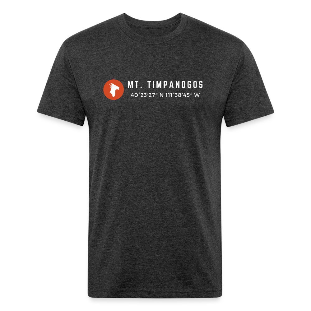 Mt. Timpanogos (Coordinates) - Premium Graphic Tee - heather black