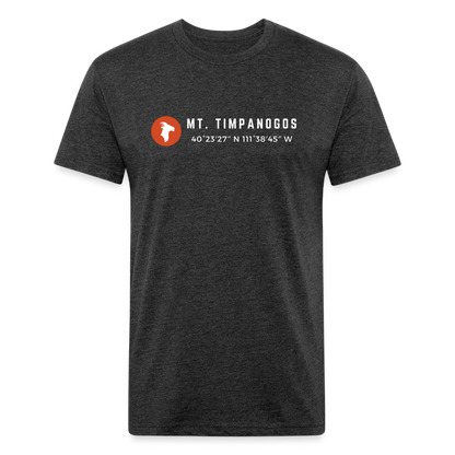 Mt. Timpanogos (Coordinates) - Premium Graphic Tee - heather black