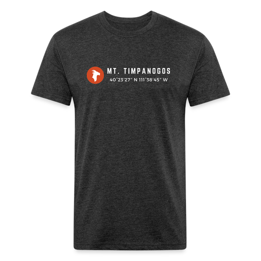 Mt. Timpanogos (Coordinates) - Premium Graphic Tee - heather black