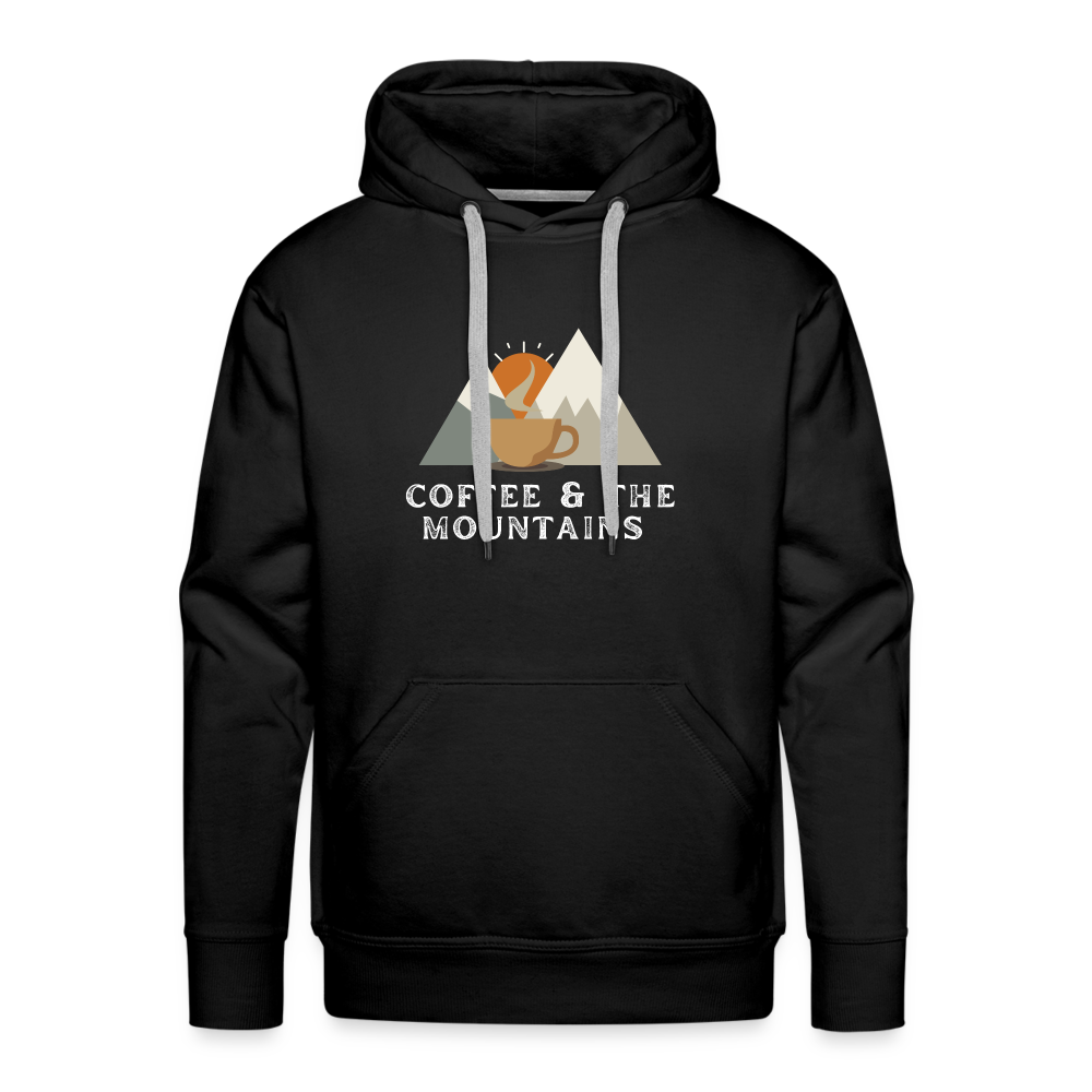 Coffee & the Mountains - Men’s Premium Hoodie - black