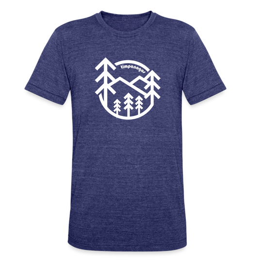 Retro Forest - Tri-Blend T-Shirt - heather indigo