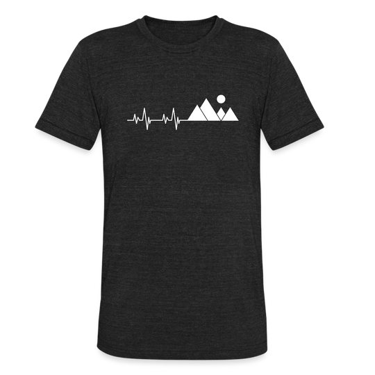 Mountain Pulse - Tri-Blend T-Shirt - heather black