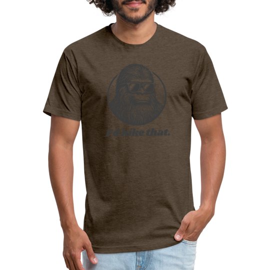 I'd Hike That (Bigfoot) - Premium Graphic Tee - heather espresso