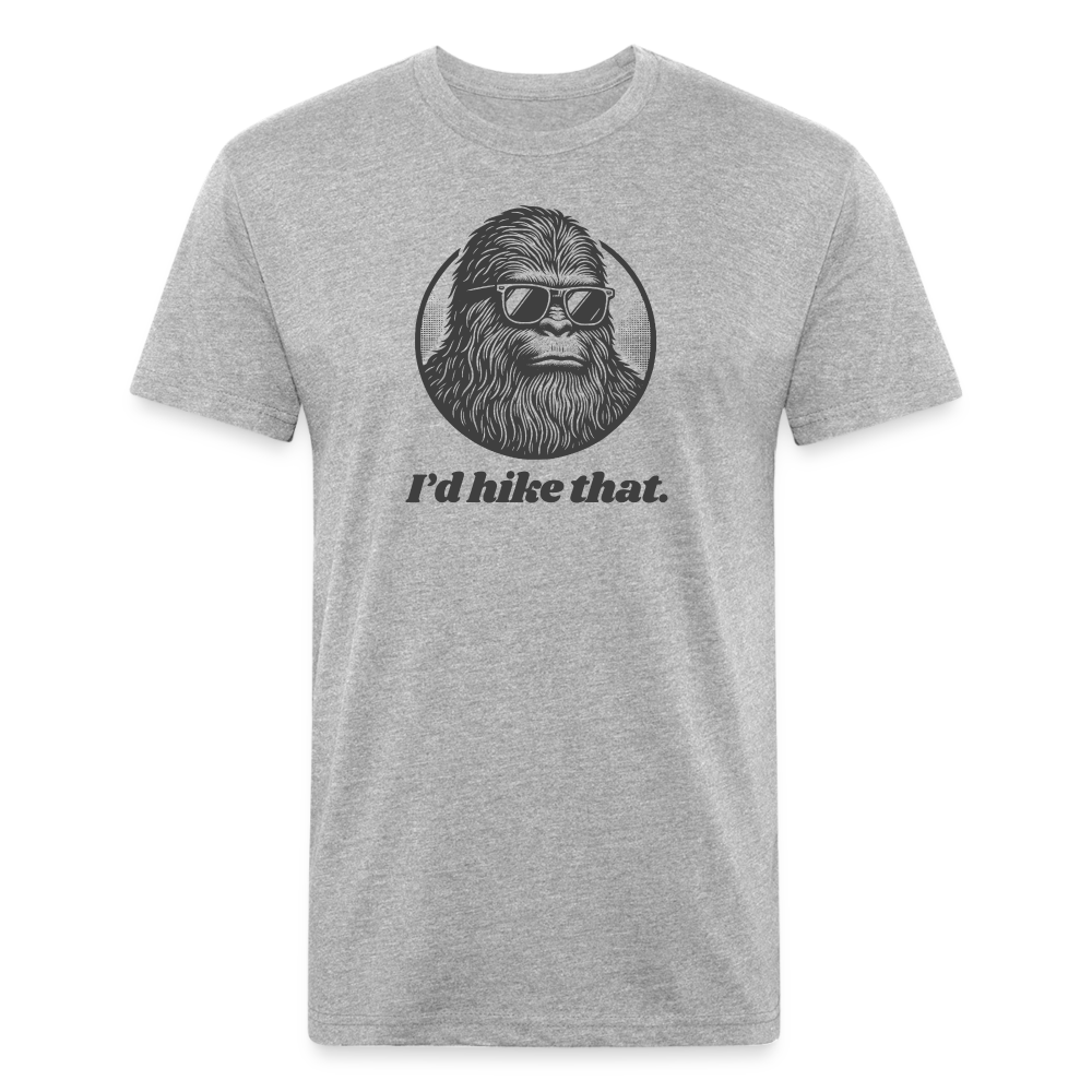 I'd Hike That (Bigfoot) - Premium Graphic Tee - heather gray