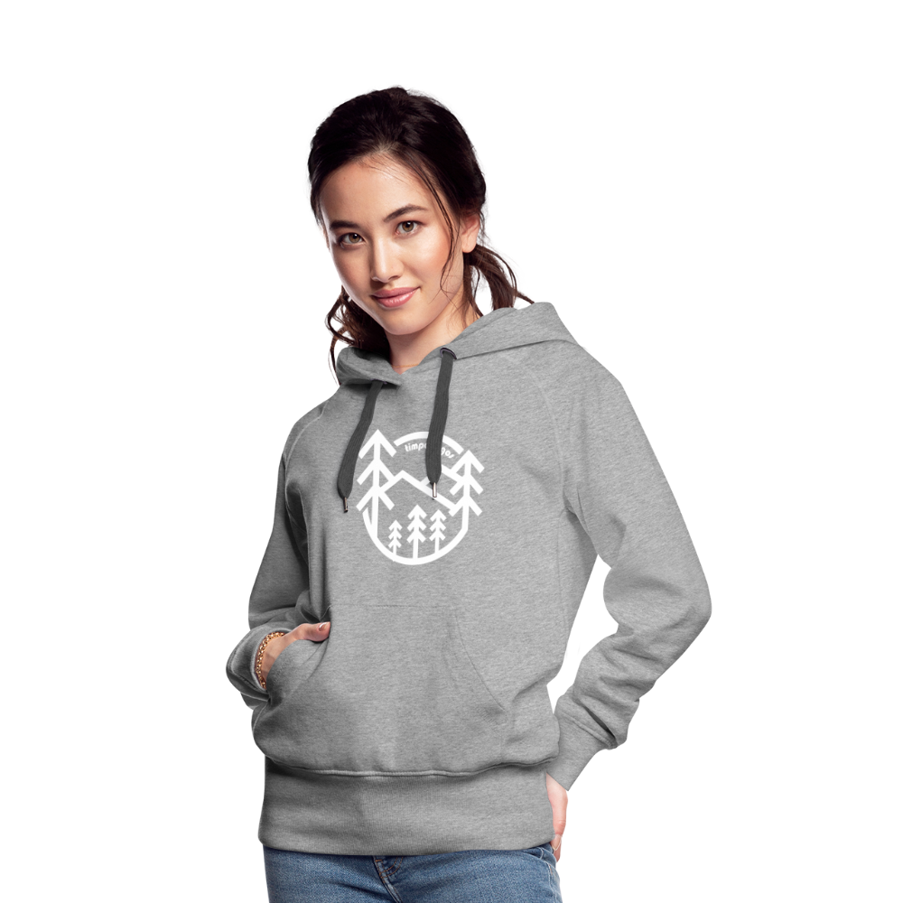 Retro Forest - Women’s Fitted Hoodie - heather grey