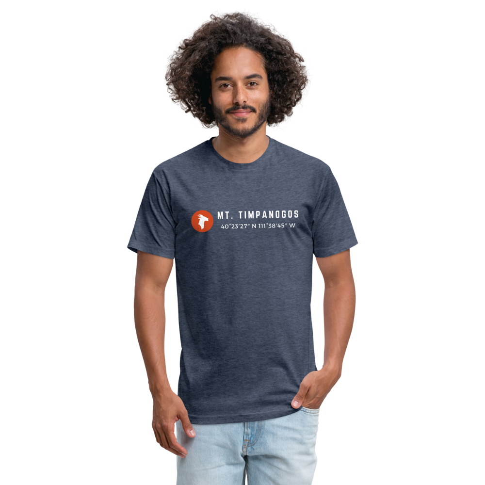 Mt. Timpanogos (Coordinates) - Premium Graphic Tee - heather navy