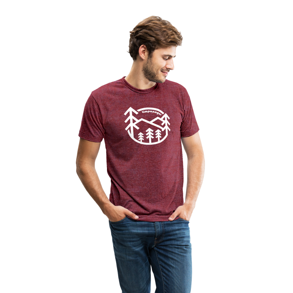 Retro Forest - Tri-Blend T-Shirt - heather cranberry