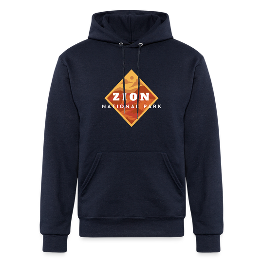 Zion - Champion Powerblend Hoodie - navy