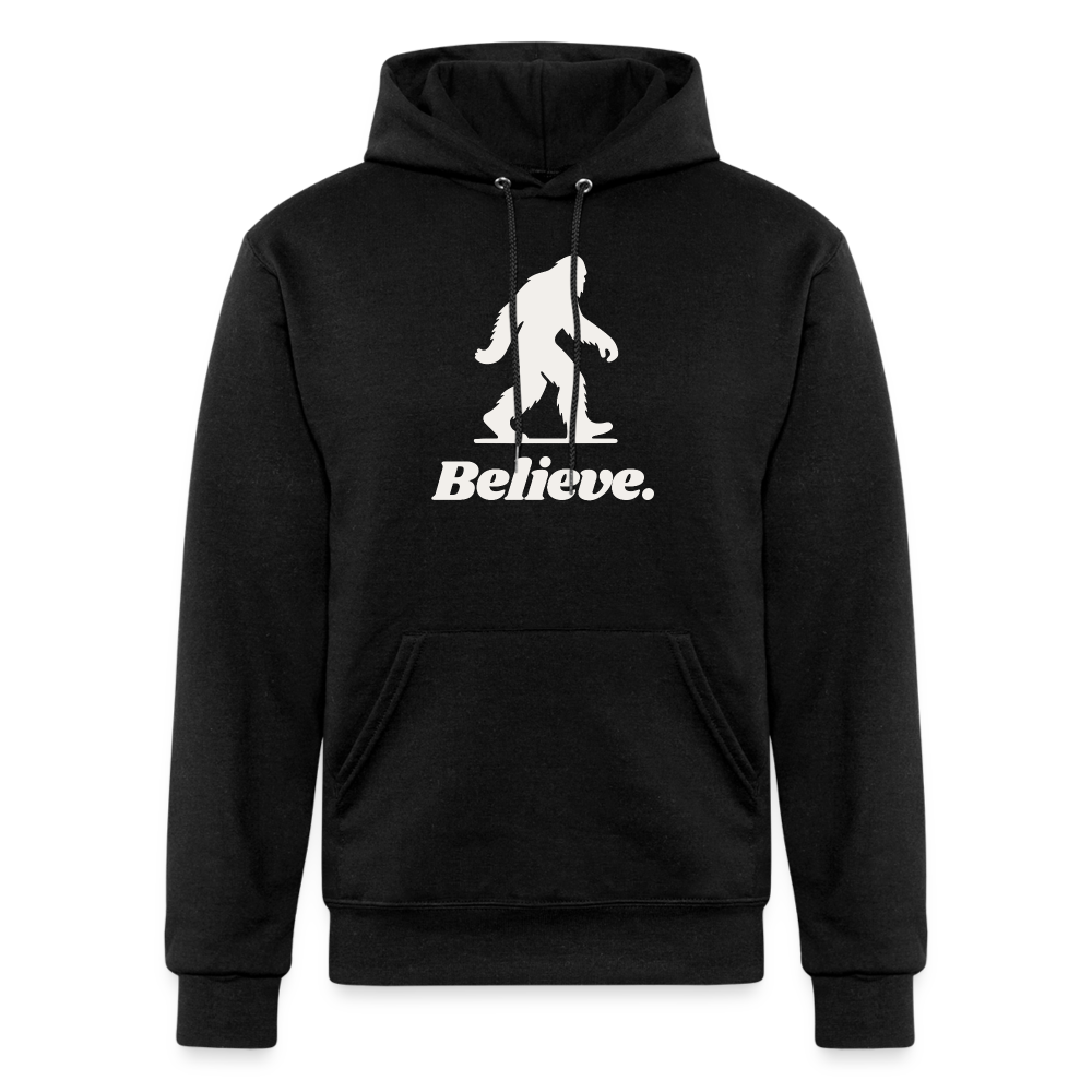 Believe (Bigfoot/Silver) - Champion Powerblend Hoodie - black