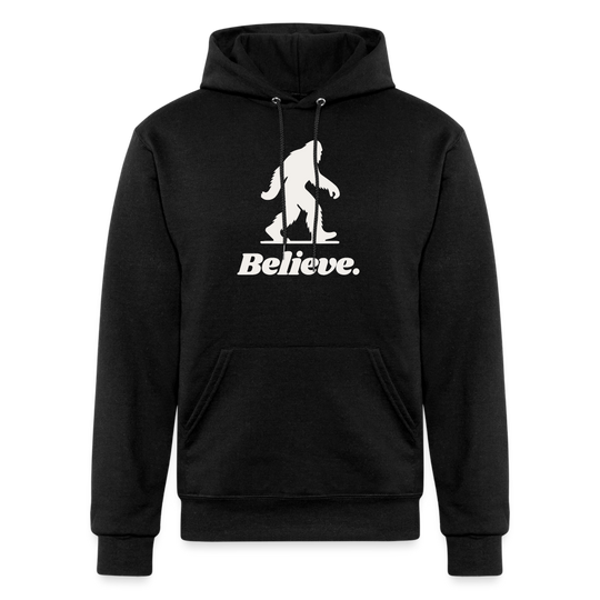 Believe (Bigfoot/Silver) - Champion Powerblend Hoodie - black