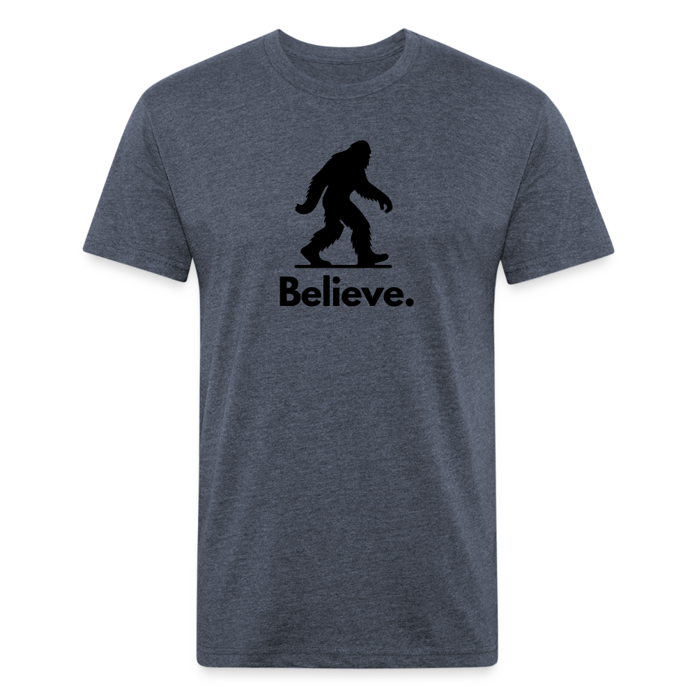 Believe (Bigfoot) - Premium Graphic Tee - heather navy