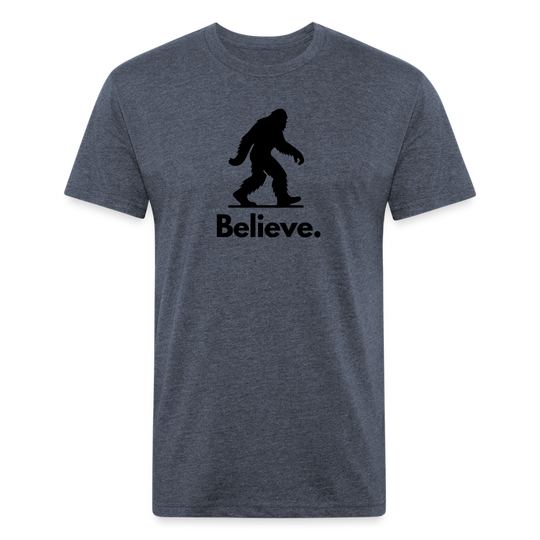 Believe (Bigfoot) - Premium Graphic Tee - heather navy