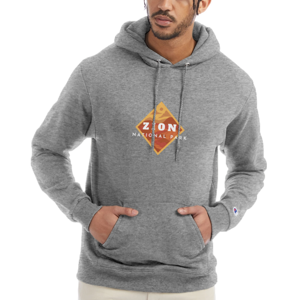 Zion - Champion Powerblend Hoodie - heather gray