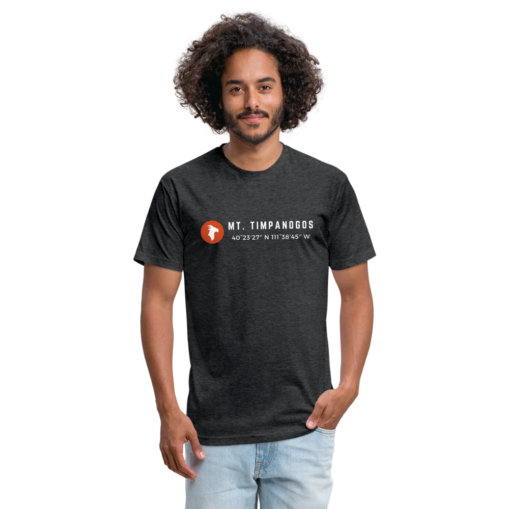 Mt. Timpanogos (Coordinates) - Premium Graphic Tee - heather black