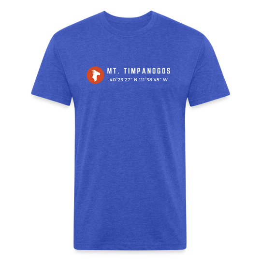 Mt. Timpanogos (Coordinates) - Premium Graphic Tee - heather royal