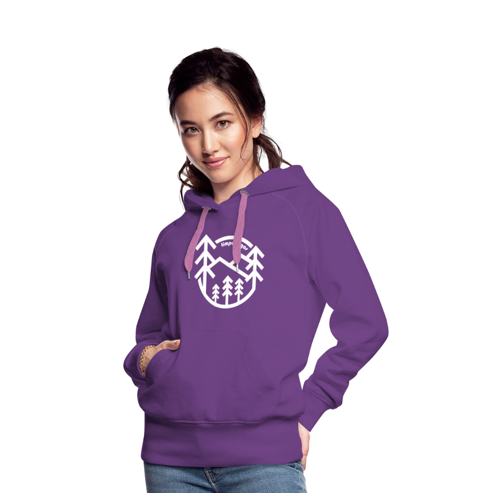 Retro Forest - Women’s Fitted Hoodie - purple 