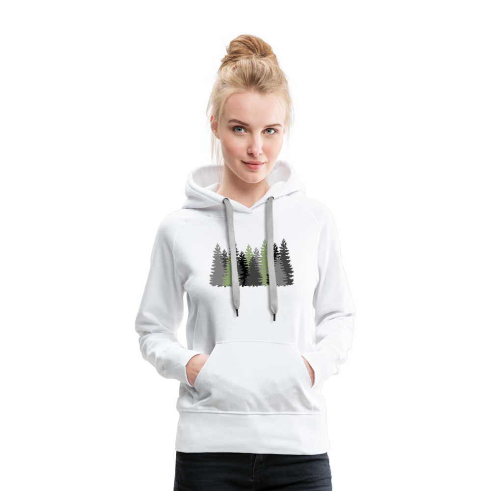 Trees - Women’s Fitted Hoodie - white