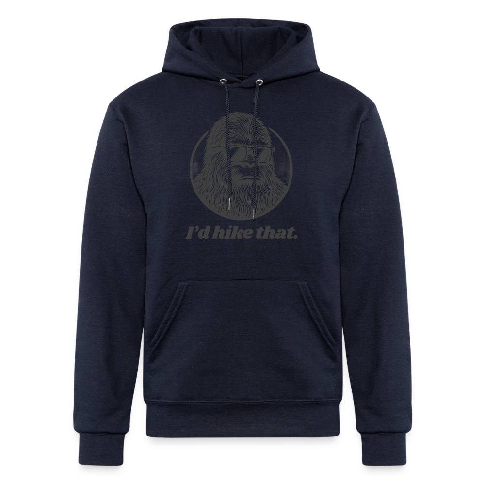 I'd Hike That (Bigfoot) - Champion Powerblend Hoodie - navy