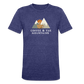 Coffee & the Mountains - Tri-Blend T-Shirt - heather indigo