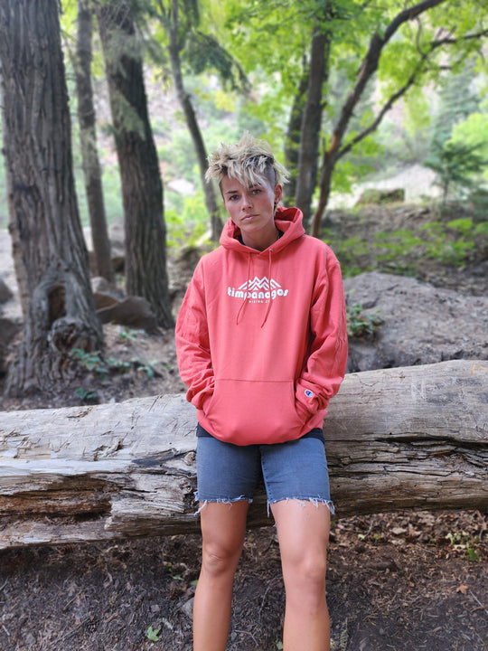 Timpanogos Hiking Co. - Champion Powerblend Hoodie (Coral)