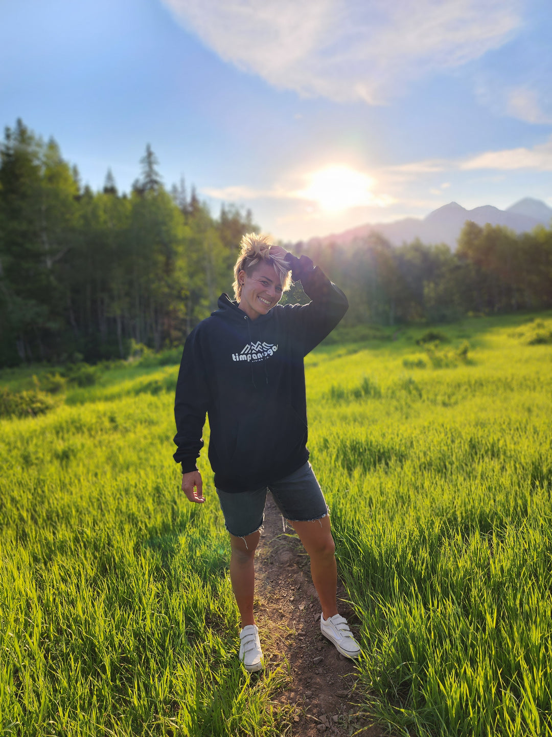 Timpanogos Hiking Co. - Champion Powerblend Hoodie (Midnight Sky)