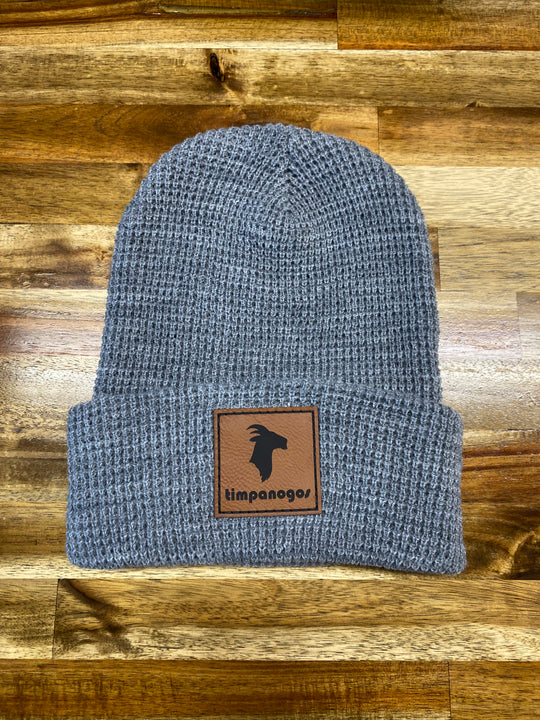 Patch Waffle Knit Beanie - Timpanogos Goat