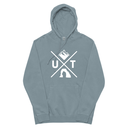 Utah X - Vintage Mountain Blend Hoodie (Slate Blue)