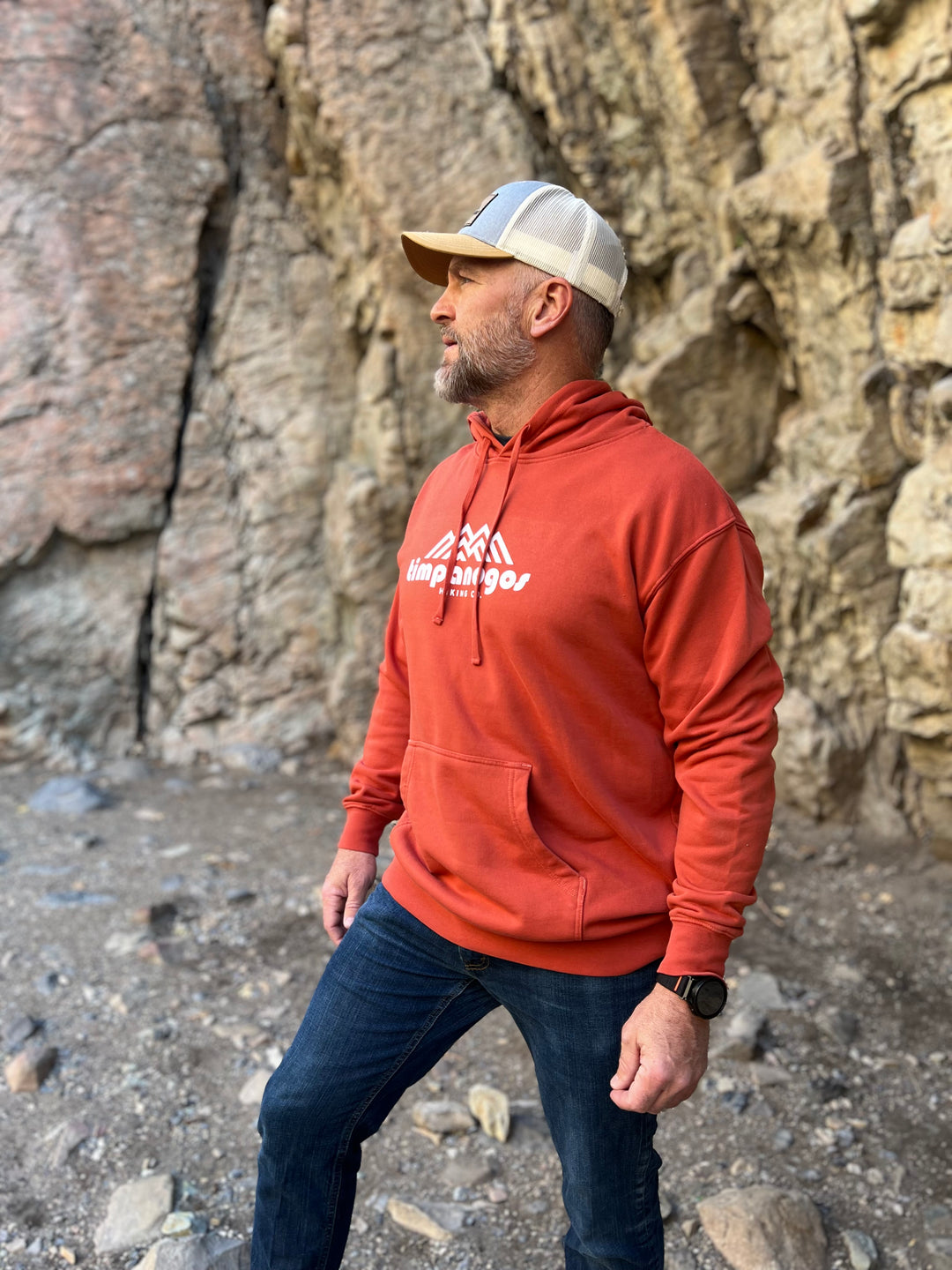 Timpanogos Hiking Co. - Vintage Mountain Blend Hoodie (Red Rock)